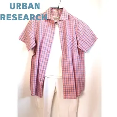 【Fashion】レディス URBAN RESEARCH アーバンリサーチ チェック柄 半袖シャツ 38 /ピンク
