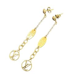 美品】ルイヴィトン LOUIS VUITTON ロゴマニア ピアス ゴールド M68076