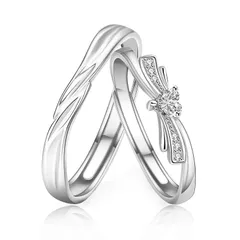 【在庫処分】人気 2個セット S925シルバー アレルギー対応 カップルリング ペア フリーサイズ リング ペアリング 婚約指輪 [MIYEKI] 専用ボックス付き