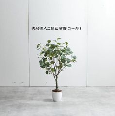 送料無料 光触媒人工観葉植物ユーカリ高さ130cm フェイクグリーン