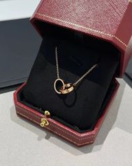 カルティエ Cartier ラブブレス  ダブルリングネックレス