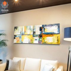 絵画 インテリア アートパネル 抽象画 モダン 北欧 壁掛け 玄関 おしゃれ アート 絵 大型 大きい アジアン バリ 130×50 (244)