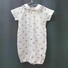 ◇ ◎ ●未使用● petit main<!-利用不可文字-!> ベビー服 Disneyミッキー 半袖 カバーオール サイズ50-70 アイボリー メンズレディース E  【1308160025239】
