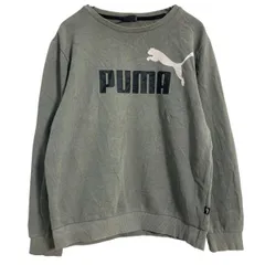 PUMA ロゴスウェット トレーナー XS グレー プーマ スポーツ プルオーバー 裏起毛 古着卸 アメリカ仕入 a612-5832