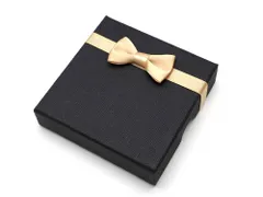 ラッピング ブレスレット用 ギフトボックス プレゼント用 ケース 箱(ブラック)(リボン付）