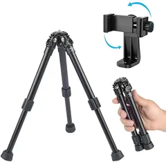 FOTOBETTER MT162A ポータブルな スマホ 卓上ミニ三脚 プロフェッショナル アルミニウム合金 超軽量 コンパクト トラベル三脚 デジタル 脚部 75kg荷重( MT-162A Tripod)のサムネイル