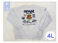208.新品タグ付き♡SPAM スパム メンズ 長袖トップス  4L  3XL♡ロンT Tシャツ トレーナー 長袖 裏起毛