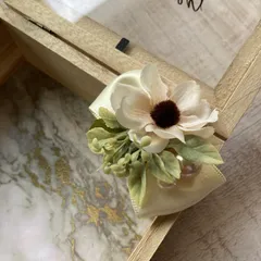 ヘアクリップ　ミニコサージュ　08