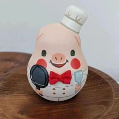 spilla 手作りマトリョーシカ/豚のコックさん小物入れ/マトリョーシカ