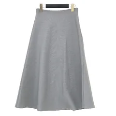【新品】Maglie le cassetto マーリエ ル カセット スカート グレー サイズ:9(M) / ニット フレア スカート / ミディ丈 Aライン ストレッチ / ボトムス【レディース】