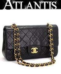 シャネル CHANEL ボーイシャネル28 チェーンショルダーバッグ ラム 黒  