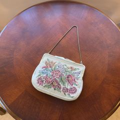 プチポアン アンティーク 花柄 刺繍バッグ 2wayハンドバッグ - メルカリ