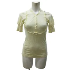 ディースクエアード DSQUARED2 美品 カットソー Tシャツ 半袖 フリル パフスリーブ ライトイエロー 黄色 XS