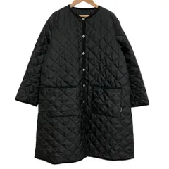 美品 Traditional Weatherwear トラディショナルウェザーウェア ナノユニバース別注 ARKLEY キルティングロングコート 34 ブラック レディース 古着 中古 USED