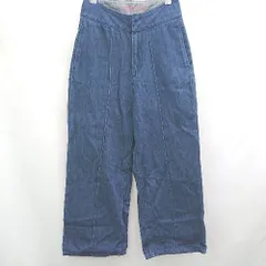 ◇ Θ アメリカンホリック カジュアル系 ワイドタックデニムパンツ サイズM ブルー系 レディース E  【1508060024244】