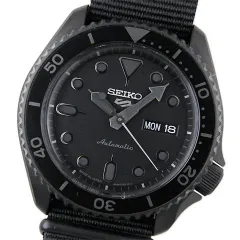 セイコー　SEIKO　メンズ腕時計　セイコー5　スポーツ　SBSA025　自動巻　デイデイト　オールブラック　NATOベルト