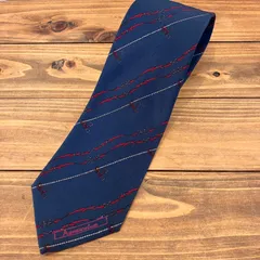 80's〜90's Aquascutum of London アクアスキュータム ネクタイ レジメンタル 紺 ネイビー シルク100% ビンテージ イタリア製