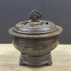 銅器 雲鼎香炉 檀香炉 香道具 茶道具装飾品 工芸品 置物 - メルカリ