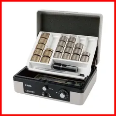 【特売】カール事務器 手提げ金庫 キャッシュボックス イベント特化型 硬貨収納 100円 500円専用 A6 グレー CB-8255-D