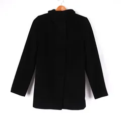 アンタイトル ステンカラーコート ウール/アンゴラ混 無地 アウター 黒 日本製 レディース 2サイズ ブラック UNTITLED 【中古】