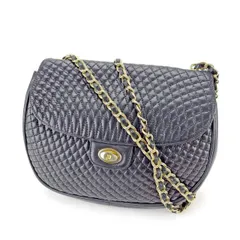 バリー ショルダーバッグ チェーンショルダー バッグ キルティングステッチ ブラック ゴールド レザー BALLY バッグ バック 肩掛け 収納 バッグ  T6299