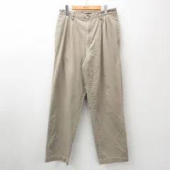 W33/古着 トミーヒルフィガー ブランド チノ パンツ チノパン メンズ 90s ワンポイントロゴ コットン ベージュ カーキ 24sep19 中古 ボトム