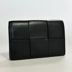 【美品、ICタグ付】VOTTEGA VENETA 黒レザー名刺入れ ボッテガ・ヴェネタ(BOTTEGA VENETA) 名刺入れ メンズカード