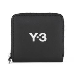 Y-3 ワイスリー レザー 二つ折り財布 ジップウォレット ブラック