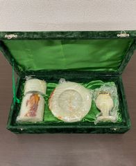 【未使用品】卓上灰皿セット　大理石　灰皿　ライター　小物入れ　(担当　水谷)