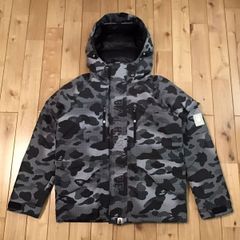 Grid camo スノボ ダウンジャケット Mサイズ a bathing ape BAPE camo hoodie down jacket エイプ ベイプ アベイシングエイプ