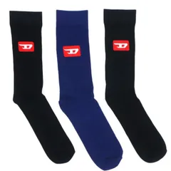 ディーゼル 靴下 ソックス 3足セット ブラック ブルー ミドル丈 ユニセックス A11894 RDPAS E5100