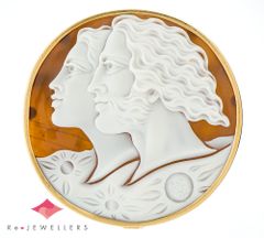 カルロ・パルラーティ カメオ シェル   ブローチ兼ペンダントトップ