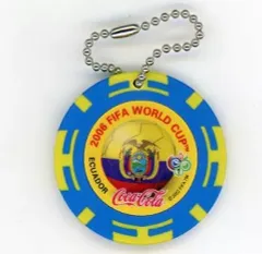 【中古】キーホルダー・マスコット(キャラクター) エクアドル カジノチップキーホルダー「2006年W杯 コカ・コーラ チャレンジチップキャンペーン」