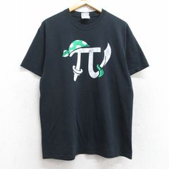 L/古着 半袖 ビンテージ Tシャツ メンズ 90s π 海賊 クルーネック 黒 ブラック 25aug28 中古