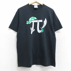 L/古着 半袖 ビンテージ Tシャツ メンズ 90s π 海賊 クルーネック 黒 ブラック 25aug28 中古