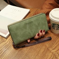 ジップアラウンド ラウンドファスナー 長財布 小銭入れ ストラップ付き