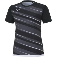 [ミズノ] 卓球ウェア ゲームシャツ 半袖 Uネック 吸汗速乾 JTTA公認 82JAA214