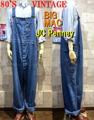 80'S JCペニー BIG MAC USA製 デニム オーバーオール ビッグサイズ 56 ヴィンテージ JC PENNY ビッグマック