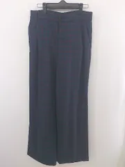 ◇ ZARA ザラ チェック タック スラックス パンツ サイズEUR M USA M MEX 28 ネイビー ピンク系 レディース E  【1303140022871】