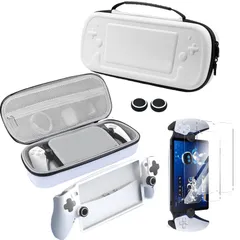 Color:白 【新登場-4in1】PS Portal 用収納ケース 収納バッグ+PS Portal 用保護カバー+PS Portal 用リモートプレーヤー 用ガラスフィルム用 2枚入りTomistan- 日本硝子素材 9H 硬度 全透明 傷つけ防止 ハード耐