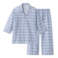 [グンゼ] パジャマ 紳士８分袖８分丈パンツ（前あき） 背中メッシュ COOLPLUS メンズ