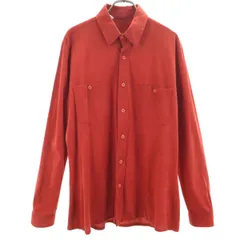 VINTAGE ヴィンテージ 80s 衿芯 長袖 シャツ レッド メンズ 古着