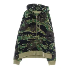 DENIM TEARS (デニムティアーズ) 24AW CAMO COTTON WREATH ZIP HOODIE カモ柄 ジップアップ スウェットパーカー フーディー カーキ