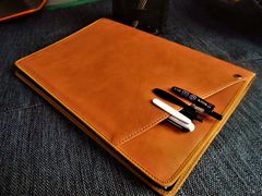 A4サイズ【Cover pocke付きノートカバー】２冊用■合皮■ヌメ■