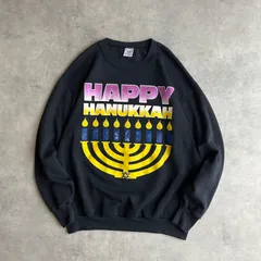 90s/DELTA/デルタ/プリントスウェット/USA製/アメリカ製/ビックプリント/シャンデリア/裏起毛/ブラック/黒/XL/jmaple