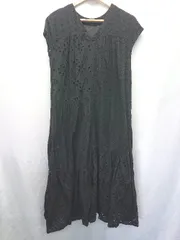 ◇ ⊂ niko and … ニコアンド ノースリーブ ロング丈 ワンピース サイズM ブラック系 レディース E  【1507230014566】