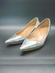 ◇ pippichic ピピシック ゴージャス パーティーシューズ 大人っぽい パンプス サイズ38 シルバー レディース E  【1307260036800】