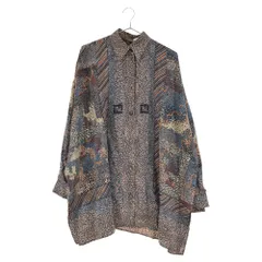 FENDI (フェンディ) シルク混 アセテート シグネチャー ロゴプリント 総柄 長袖シャツ ブラウス レディース マルチのサムネイル