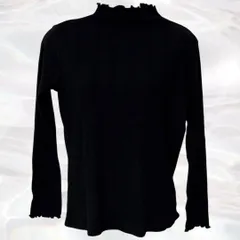 studio CLIP　スタディオクリップ　カットソー　ブラック　レディース　長袖　ハイネック　タートルネック　無地　シンプル