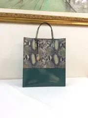 ESCADA　エスカーダ　リザード　レザー　グリーン　トート　バッグのサムネイル